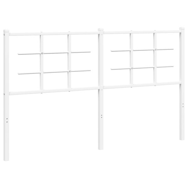 vidaXL Tête de lit métal blanc 150 cm