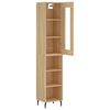 vidaXL Buffet haut Ch&ecirc;ne sonoma 34,5x34x180 cm Bois d'ing&eacute;nierie