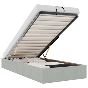 vidaXL Cadre de lit ottoman sans matelas gris clair 80x200 cm velours
