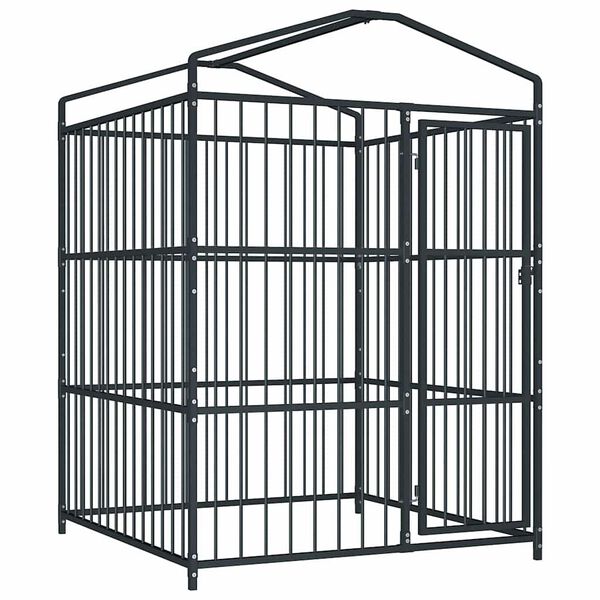 vidaXL Chenil d'extérieur avec toit pour chiens 150x150x210 cm