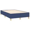 vidaXL Sommier à lattes de lit avec matelas Bleu 120x200 cm Tissu