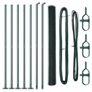 vidaXL Poteau de cl&ocirc;ture. Vert