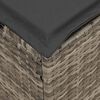 vidaXL Salon de jardin 4 pcs avec coussins forme L gris r&eacute;sine tress&eacute;e