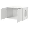 vidaXL Maison pour chat Blanc 85 x 55 x 50,5 cm Bois d'ing&eacute;nierie