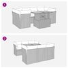 vidaXL Salon de jardin avec coussins 7 pcs beige r&eacute;sine tress&eacute;e