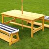 KidKraft Jeu de table et banc de jardin pour enfants Bois Bleu 00106