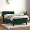 vidaXL Sommier &agrave; lattes de lit avec matelas Vert fonc&eacute; 100x200 cm