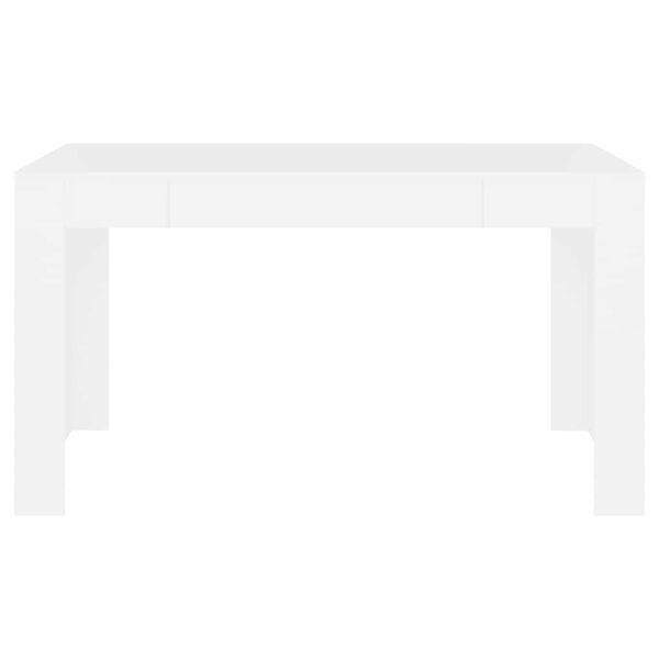 vidaXL Table à manger Blanc 140x74,5x76 cm Bois d'ingénierie