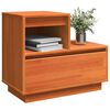 vidaXL Cabinet de chevet Cire marron 60 x 34 x 51 cm Bois d'ing&eacute;nierie
