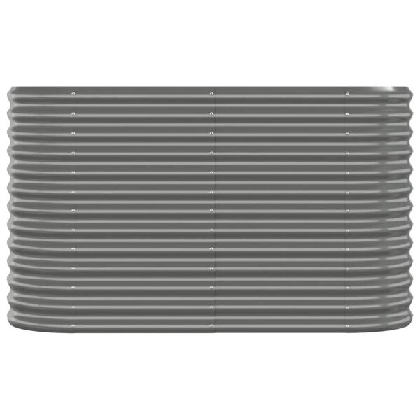 vidaXL Lit surélevé de jardin Acier galvanisé 114x40x68 cm gris