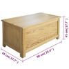 vidaXL Coffre de rangement 90 x 45 x 45 cm Bois de ch&ecirc;ne massif