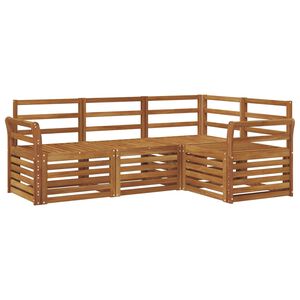 vidaXL Ensembles de canap&eacute;s 4 pcs Naturel Bois d'Acacia Massif