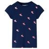 T-shirt pour enfants bleu marine 128