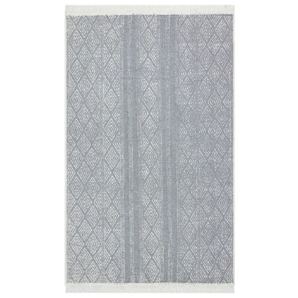 vidaXL Tapis Gris clair 80x150 cm Coton