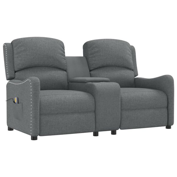 vidaXL Fauteuil de massage inclinable avec porte-gobelets 2 places