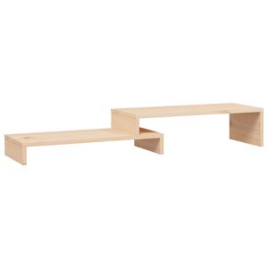 vidaXL Support pour moniteur (52-101)x22x14 cm Bois de pin solide