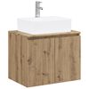 vidaXL Ensemble de mobilier de salle de bain Ch&ecirc;ne artisanal