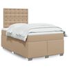 vidaXL Sommier &agrave; lattes de lit matelas cappuccino 120x190cm similicuir