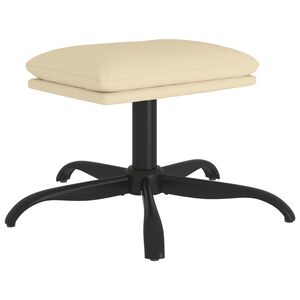 vidaXL Repose-pied Cr&egrave;me 60x60x36 cm Tissu