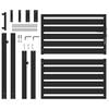 vidaXL Portail de jardin verrouillable noir 100x100 cm aluminium