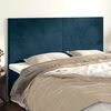 vidaXL T&ecirc;te de lit Bleu fonc&eacute; 160 x 5 x 118/128 cm Velours