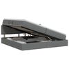 vidaXL Lit avec rangement et matelas Gris fonc&eacute; 200 x 200 cm Velours
