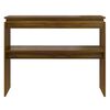 vidaXL Table console Chêne marron 102x30x80 cm Bois d'ingénierie