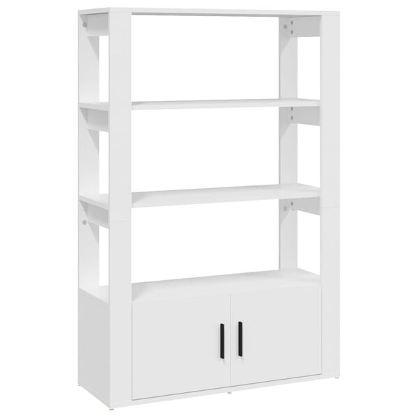 vidaXL Buffet Blanc 80x30x119,5 cm Bois d'ingénierie