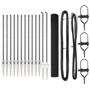 vidaXL Cl&ocirc;ture en fil soud&eacute; avec pointes 25 x 1,2 m Gris Maille