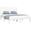 vidaXL Cadre de lit sans matelas blanc 160x200 cm bois massif