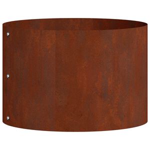 vidaXL Anneau de jardini&egrave;re Marron 30 x 30 x 20 cm Acier patin&eacute;