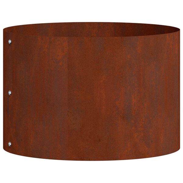 vidaXL Anneau de jardini&egrave;re Marron 30 x 30 x 20 cm Acier patin&eacute;