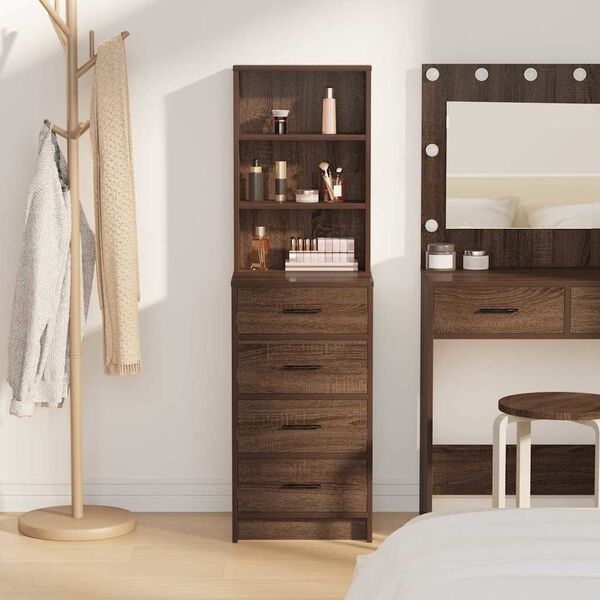 vidaXL Haut Armoire Ch&ecirc;ne marron 40 x 41 x 135 cm Bois d'ing&eacute;nierie