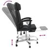vidaXL Fauteuil de massage inclinable de bureau Noir Similicuir