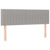 vidaXL Sommier &agrave; lattes de lit avec matelas Gris clair 140x200cm Tissu
