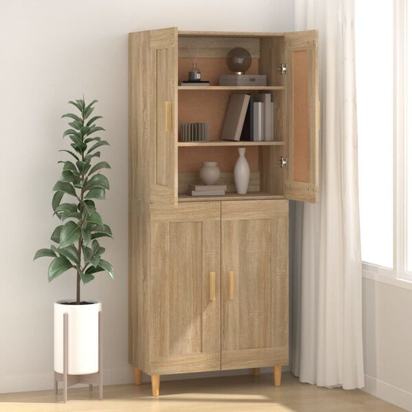 vidaXL Buffet Ch&ecirc;ne sonoma 69,5x34x90 cm Bois d'ing&eacute;nierie