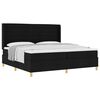 vidaXL Lit &agrave; ressorts avec matelas Noir 200 x 200 cm tissu