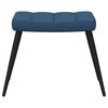 vidaXL Chaise de relaxation avec tabouret Bleu Tissu