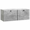 vidaXL Meuble TV mural Gris b&eacute;ton 78,5 x 31 x 30 cm Bois d'ing&eacute;nierie