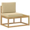 vidaXL Canap&eacute; d'ext&eacute;rieur en bout avec coussin Blanc 91 x 63 x 73 cm