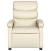 vidaXL Fauteuil inclinable de massage Cr&egrave;me Similicuir