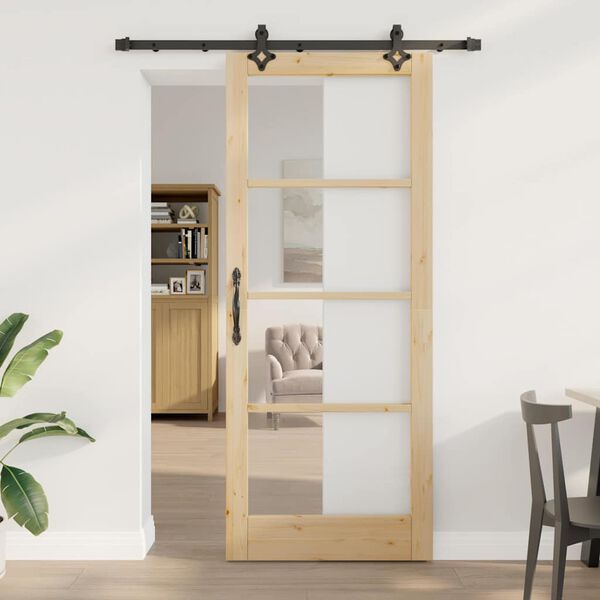 vidaXL Porte coulissante Naturel 86 x 211 cm