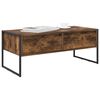 vidaXL Table basse Ch&ecirc;ne Fum&eacute; 100 x 46 x 40 cm Bois d'ing&eacute;nierie