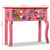 vidaXL Table console Bois de manguier massif Rose Peint &agrave; la main
