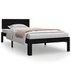vidaXL Cadre de lit sans matelas noir bois de pin massif 90x200 cm