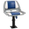 vidaXL Ensemble de si&egrave;ges de bateau pliables 2 pcs bleu et blanc