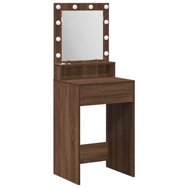 vidaXL Table de Toilette Chêne brun 50 x 41 x 135 cm Bois d'ingénierie
