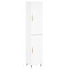 vidaXL Buffet haut Blanc 34,5x34x180 cm Bois d'ing&eacute;nierie