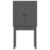 vidaXL Buffet haut Gris 60x40x120 cm Bois massif de pin