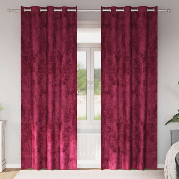 vidaXL Rideaux en velours 2 pcs Rouge bordeaux 245 x 140 cm Velours